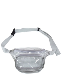 See Thru Transparent Clear Fanny Pack Waist Bag BT0192 SILVER